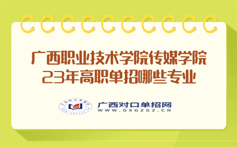 广西职业技术学院传媒学院高职单招
