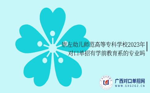 崇左幼儿师范高等专科学校对口单招