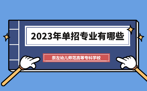 崇左幼儿师范高等专科学校2023年单招专业
