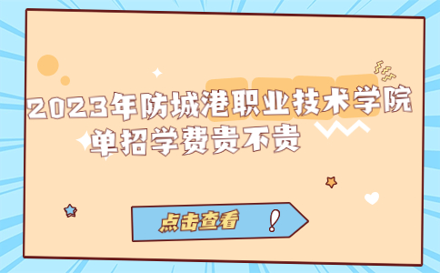 2023年防城港职业技术学院单招学费