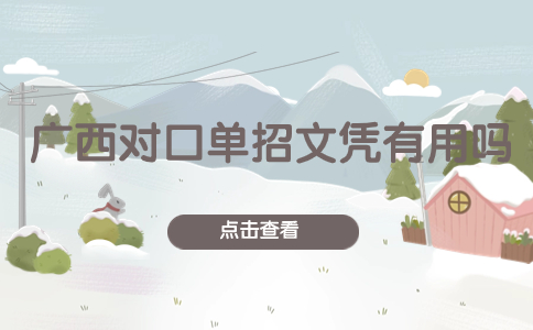 广西对口单招文凭有用吗