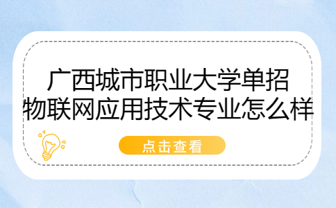 广西城市职业大学单招物联网应用技术专业
