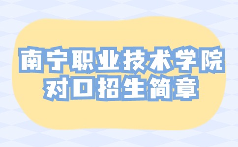 2024年南宁职业技术学院对口招生简章