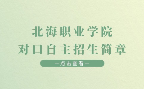北海职业学院对口自主招生简章