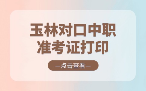 2024年玉林对口中职准考证打印入口