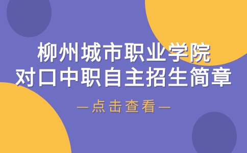 2024年柳州城市职业学院对口中职自主招生简章