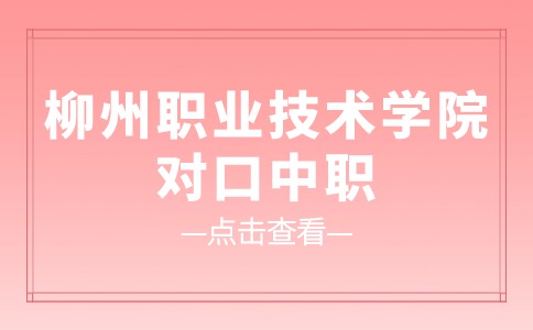 柳州职业技术学院对口中职招生计划