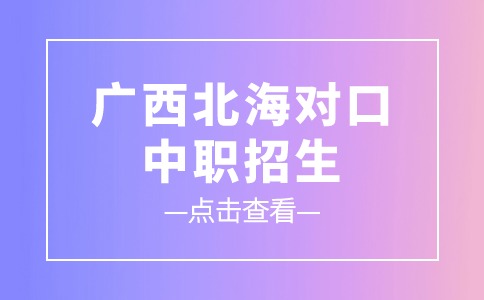 2024年广西北海对口中职招生录取查询