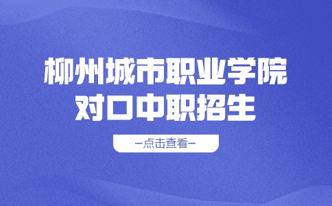 2024年柳州城市职业学院对口中职招生最低录取控制线